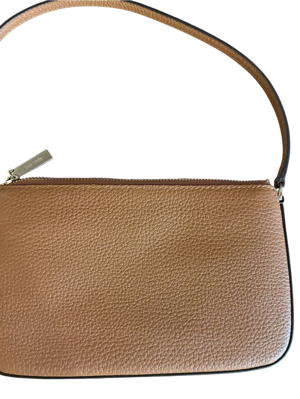 Kate Spade Pebble Leather Shoulder Bag Brown Minimalist Lightweight Quiet Luxury - Picture 6 of 12